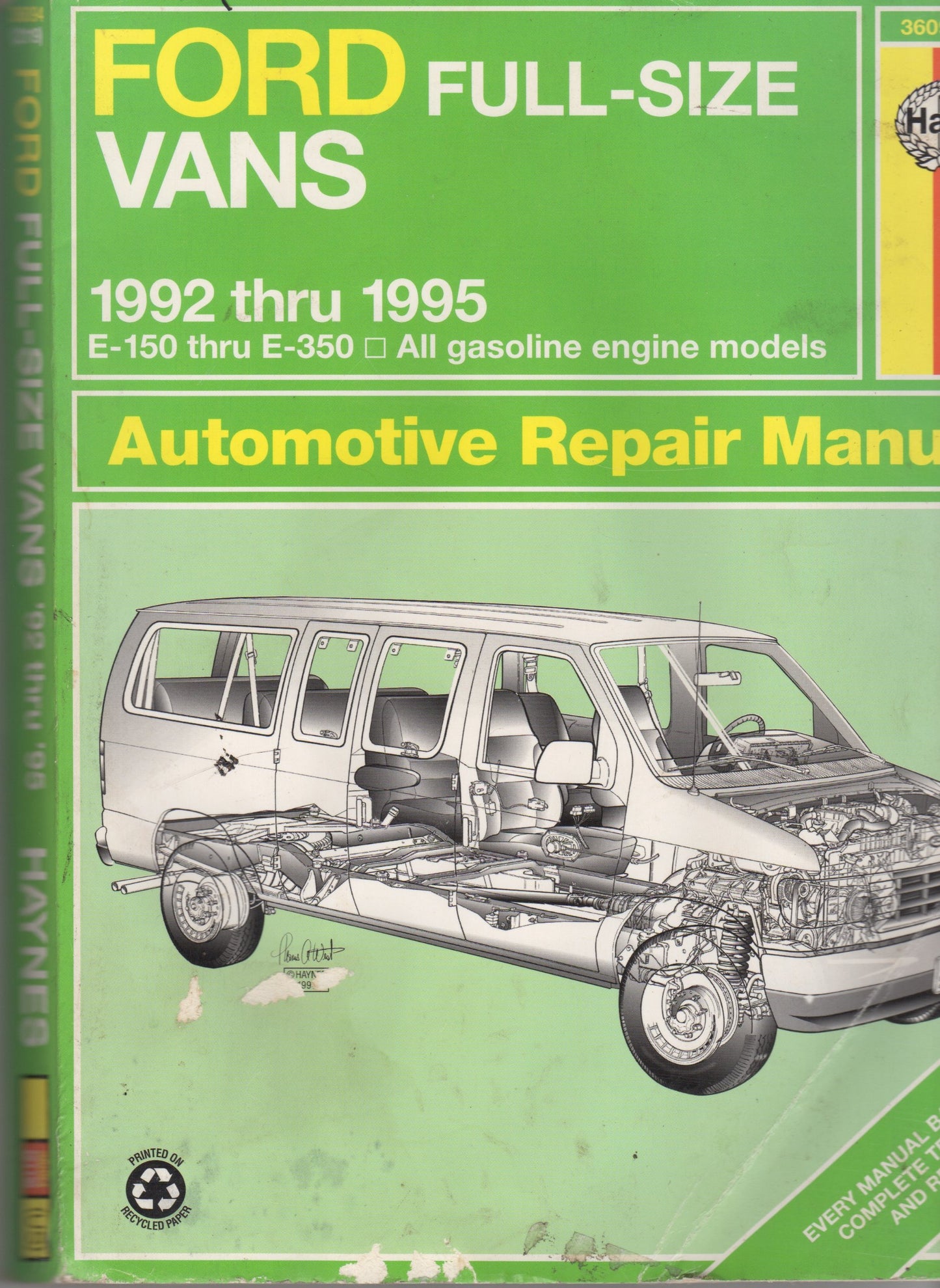 Ford Vans Automotive Repair Manual: 1992 Through 1995 (Haynes Repair Manual) - 7621