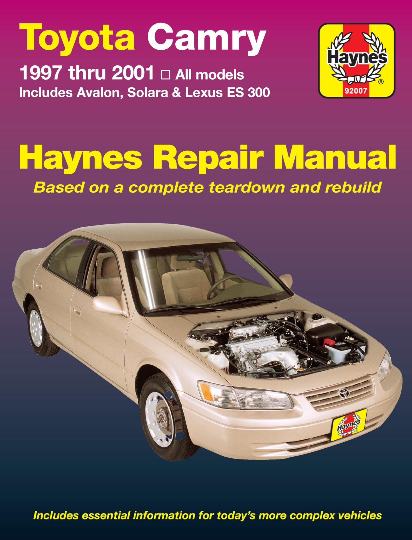 Toyota Camry Avalon Solara & Lexus ES 300 1997 thru 2001 Haynes Repair Manual The Happy Book Stack
