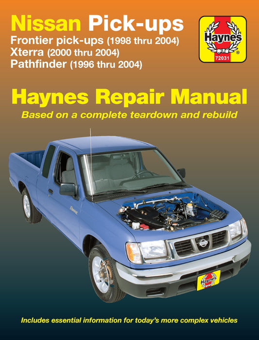 Nissan Fronitier Pickup 1998 thru 2004, Pathfinder 1996 thru 2004 & XTerra 2000 thru 2004 Haynes Repair Manual The Happy Book Stack