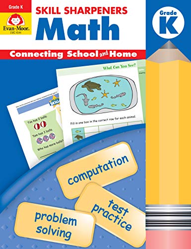 Skill Sharpeners Math, Kindergarten The Happy Book Stack