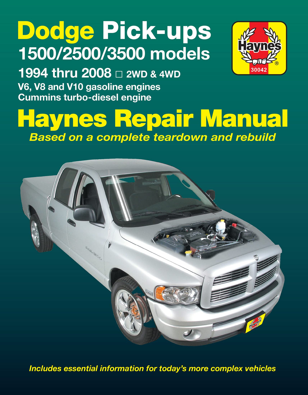 Dodge 1500, 2500 & 3500 Pick-Ups (94-08) with V6, V8 & V10 Gas & Cummins Turbo-Diesel, 2WD & 4WD Haynes Repair Manual (Does Not Include Information Specific to SRT-10 Models.) The Happy Book Stack