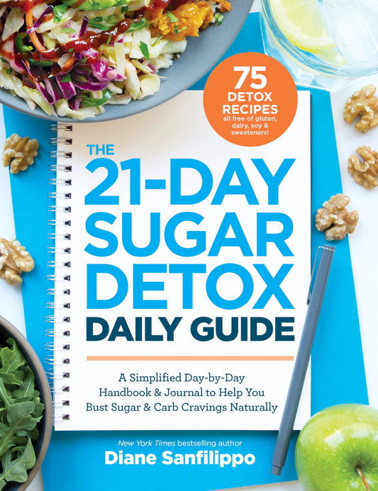 The 21-Day Sugar Detox Daily Guide: A Simplified, Day-by-Day Handbook & Journal to Help You Bust Sugar & Carb Cravings Naturally The Happy Book Stack