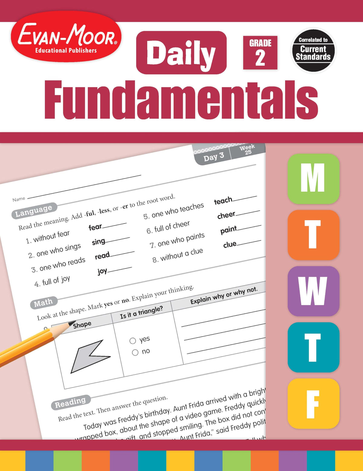 Evan-Moor Daily Fundamentals, Grade 2 The Happy Book Stack