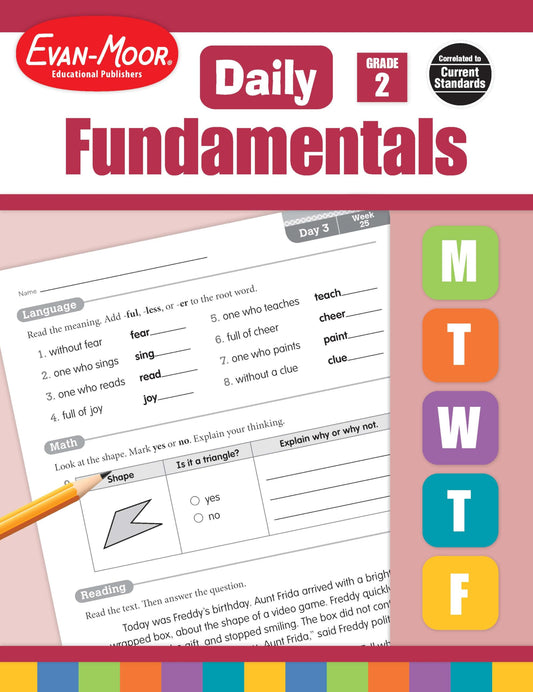 Evan-Moor Daily Fundamentals, Grade 2 The Happy Book Stack