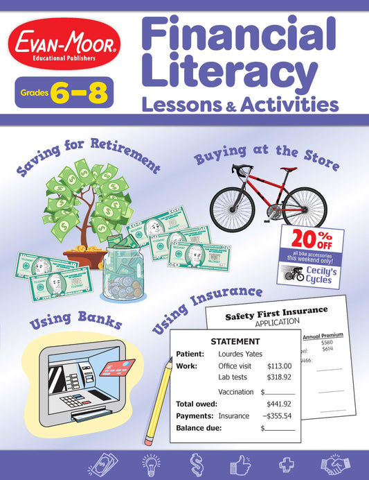 Financial Literacy Lessons and Activities for Grade 6 Teacher’s Resource Book, Reproducible Worksheets, Homeschool Resources, Classroom Lessons, Math Word Problems, Money Games The Happy Book Stack