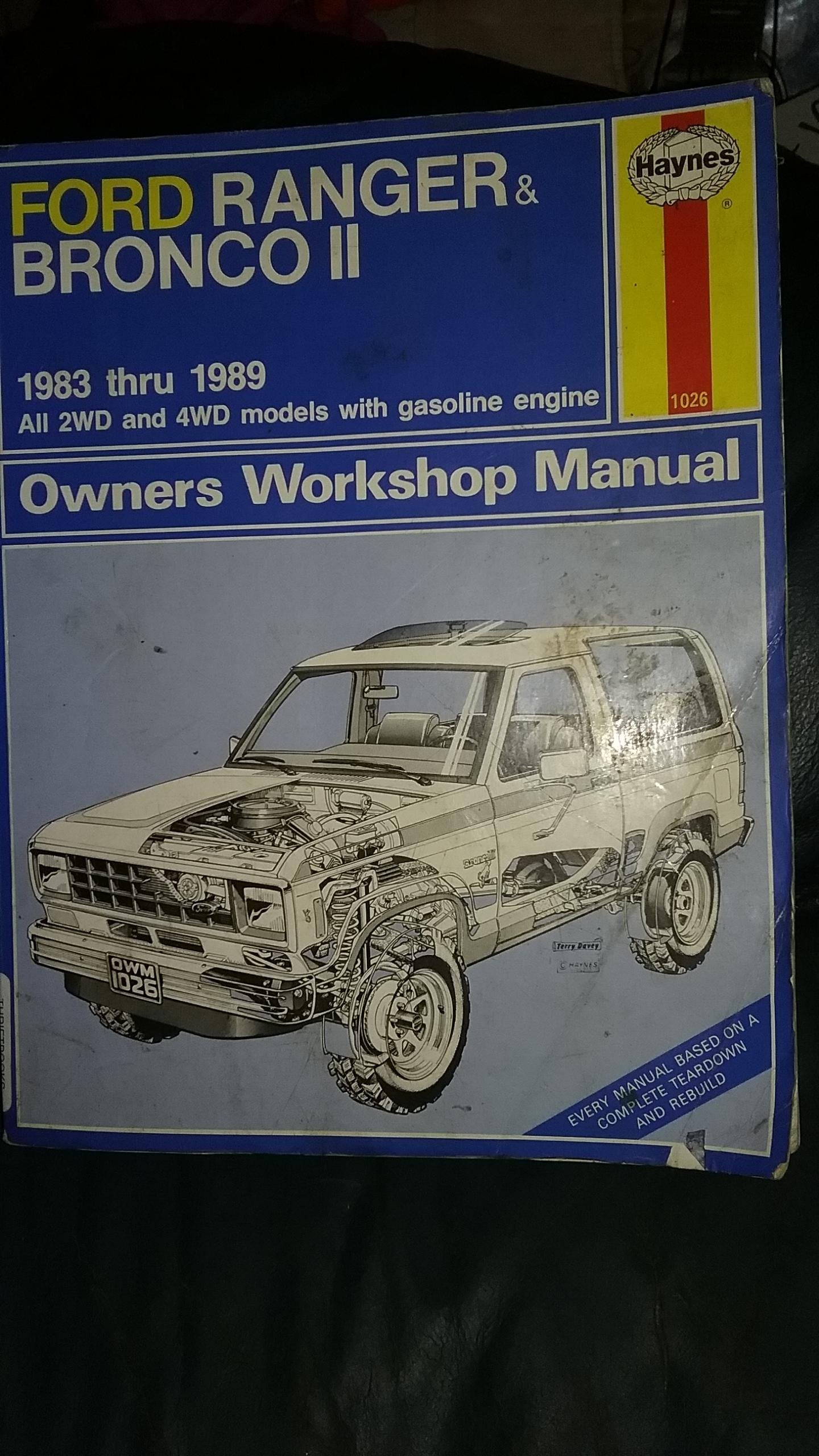 Ford Ranger & Bronco II: Owners workshop manual (Haynes owners workshop manual series) - 6341