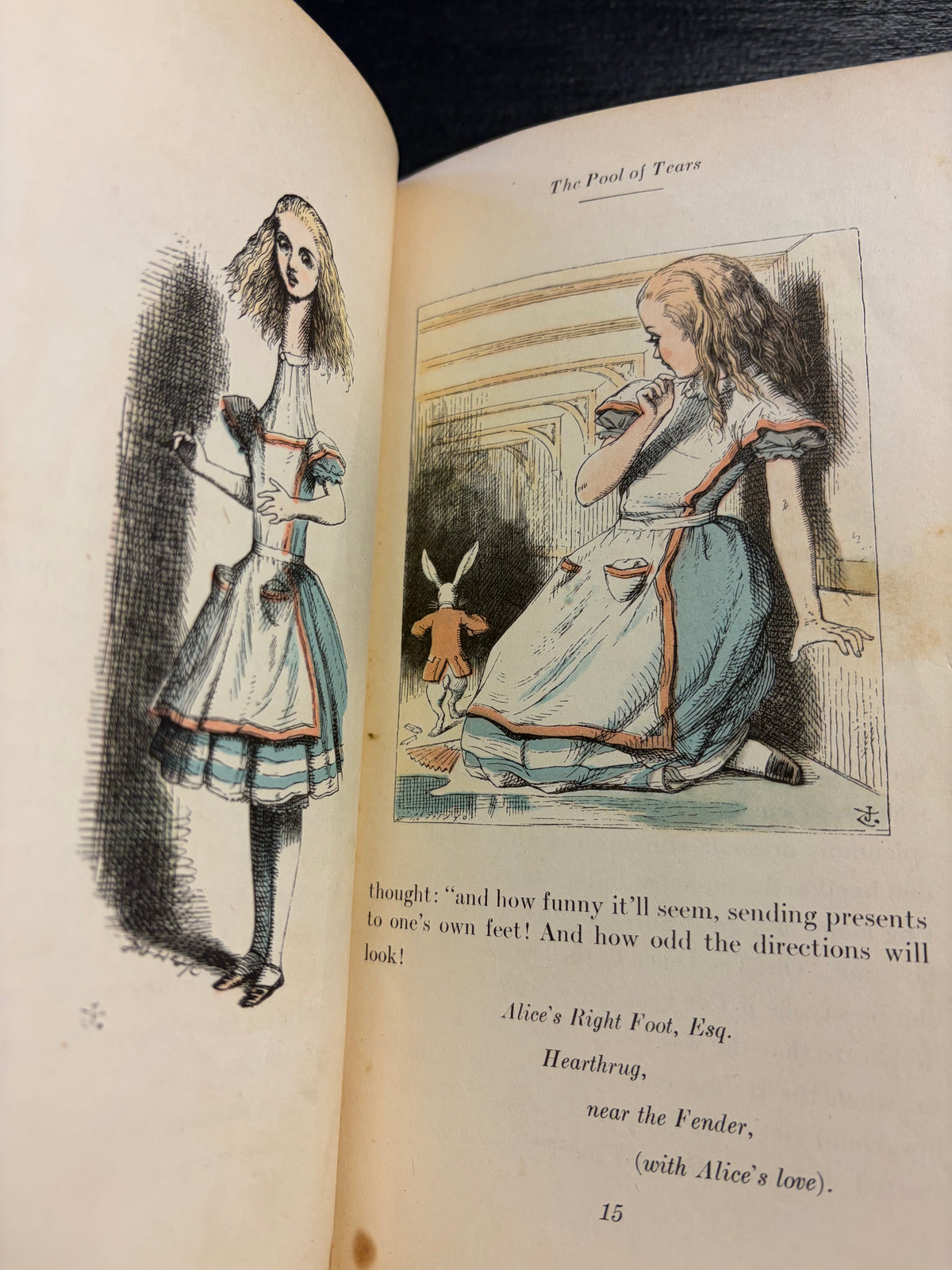 Alice's Adventures in Wonderland & Through the Looking-Glass – 1946 Random House Special Edition, 2-Volume Set, Tenniel Illustrations Colored by Fritz Kredel Random House