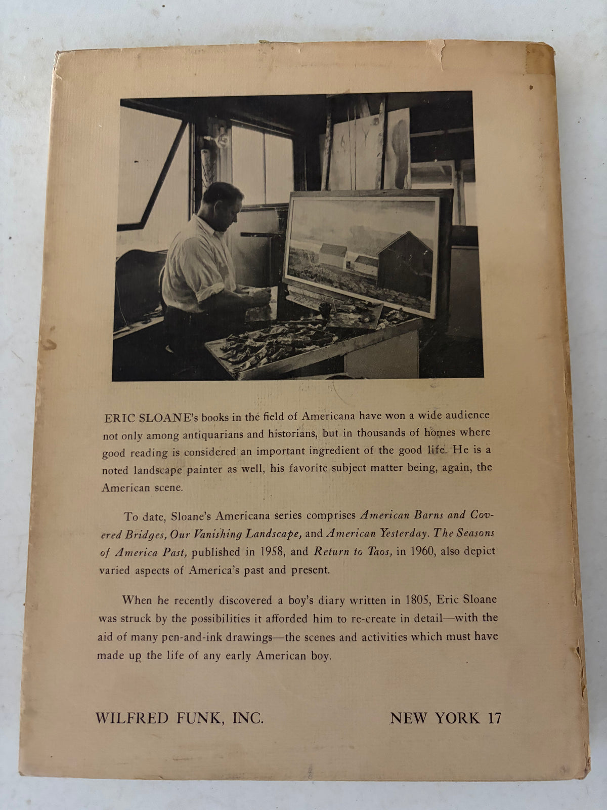 Diary of an Early American Boy by Eric Sloane – 1962 Wilfred Funk Hardcover with Dust Jacket Wilfred Funk, Inc.