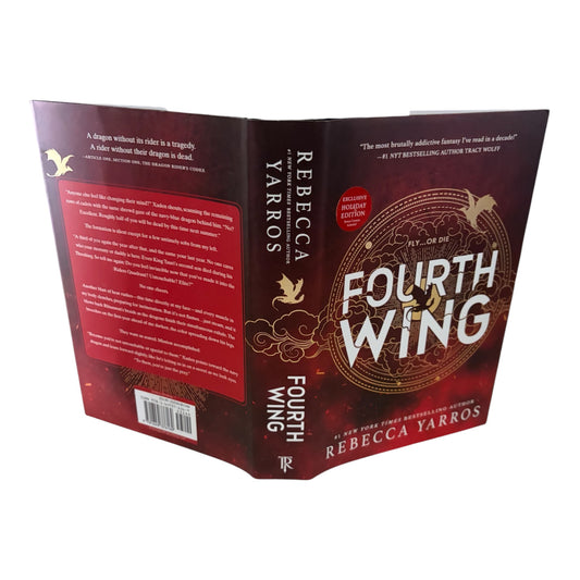 Fourth Wing by Rebecca Yarros – Exclusive Holiday Edition Hardcover with Bonus Content (Empyrean #1) Red Tower Books