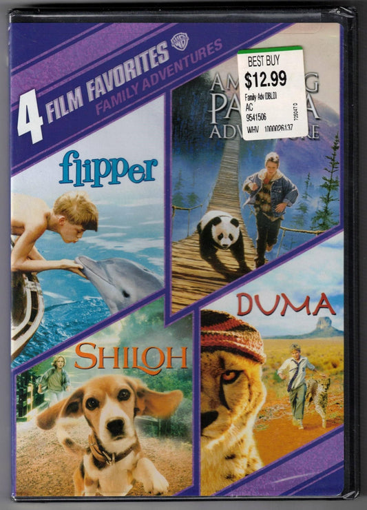4 Film Favorites: Family Adventures (The Amazing Panda Adventure, Duma, Flipper, Shiloh) - 7537