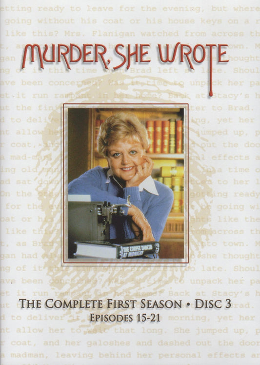 Murder, She Wrote - Season 1 Disc 3 (Episodes 15-21) The Happy Book Stack