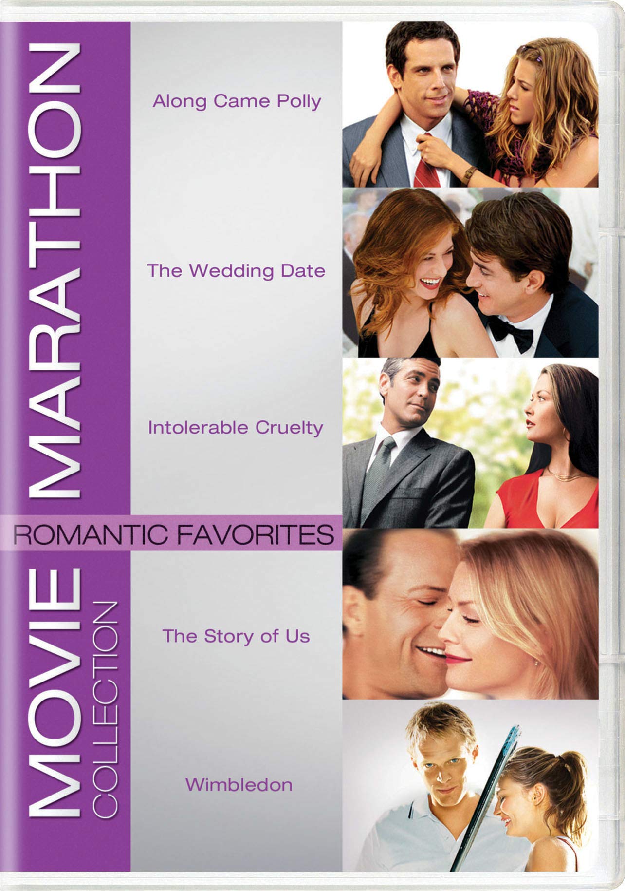 Movie Marathon Collection: Romantic Favorites (Along Came Polly / The Wedding Date / Intolerable Cruelty / The Story of Us / Wimbledon) - 4717