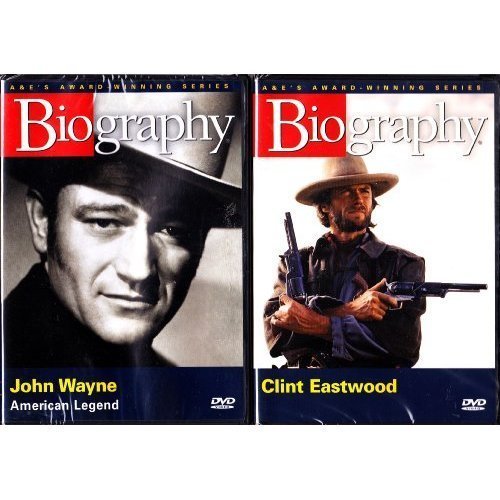 Clint Eastwood Biography and John Wayne Biography : Western Cowboy Legends Biography 2 Pack Box Set - 1489