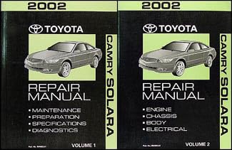 2002 Toyota Camry Solara Repair Shop Manual Original Set - 8089