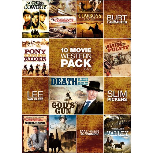 10-Movie Western Pack, Vol. 2 (Nothing Too Good For a Cowboy / Kid Vengeance / Cowboys Don't Cry / Pony Express Rider / Gun and the Pulpit / Death Rides a Horse / God's Gun / Ned's Blessing / Against Sky) The Happy Book Stack
