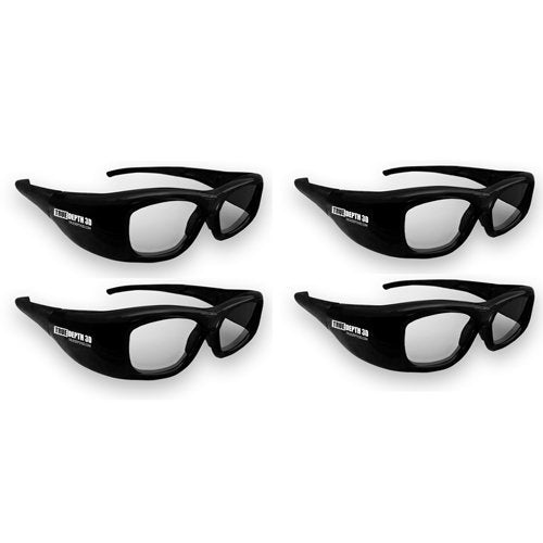 True Depth 3D Glasses for Sharp 3D TVs 4 Pairs (Supports Infrared and Bluetooth- Compatible with 2010, 2011, 2012, 2013 and Current Bluetooth Sharp 3D TVs) - 5604
