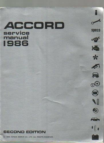 Honda Accord Service Manual 1986 - 4860