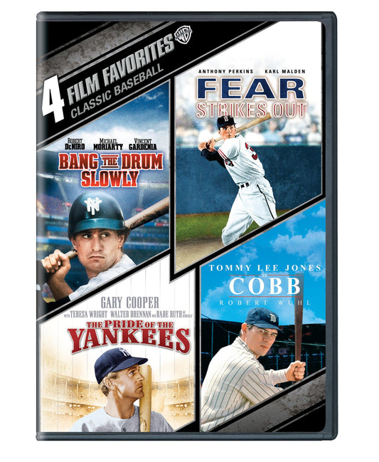 4 Film Favorites Classic Baseball ( Bang The Drum Slowly / Fear Strikes out / The Pride Of The Yankees / Cobb) - 1538