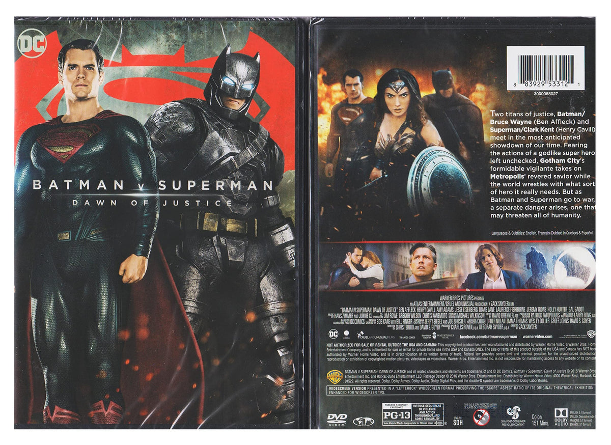 Batman v Superman: Dawn of Justice (Wal-Mart DVD) The Happy Book Stack