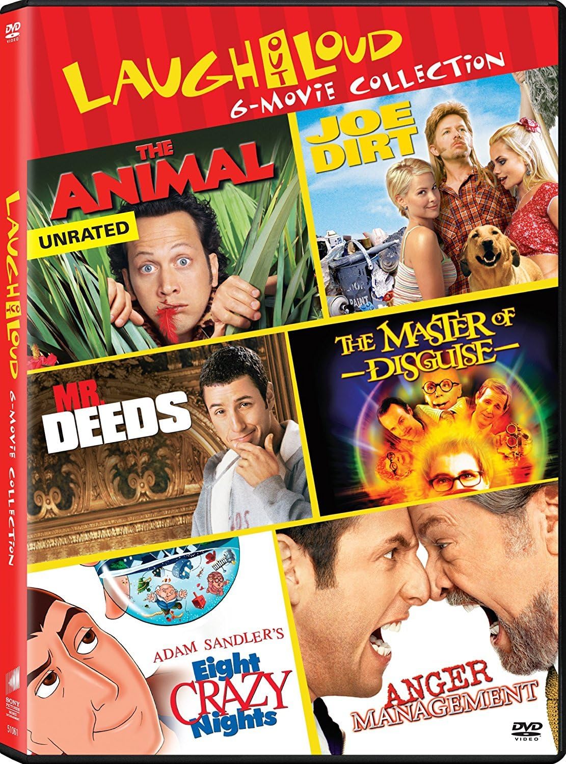 Anger Management (2003) / Eight Crazy Nights / Animal, the (2001) / Joe Dirt / Master of Disguise, the / Mr. Deeds - Set [DVD] - 7381