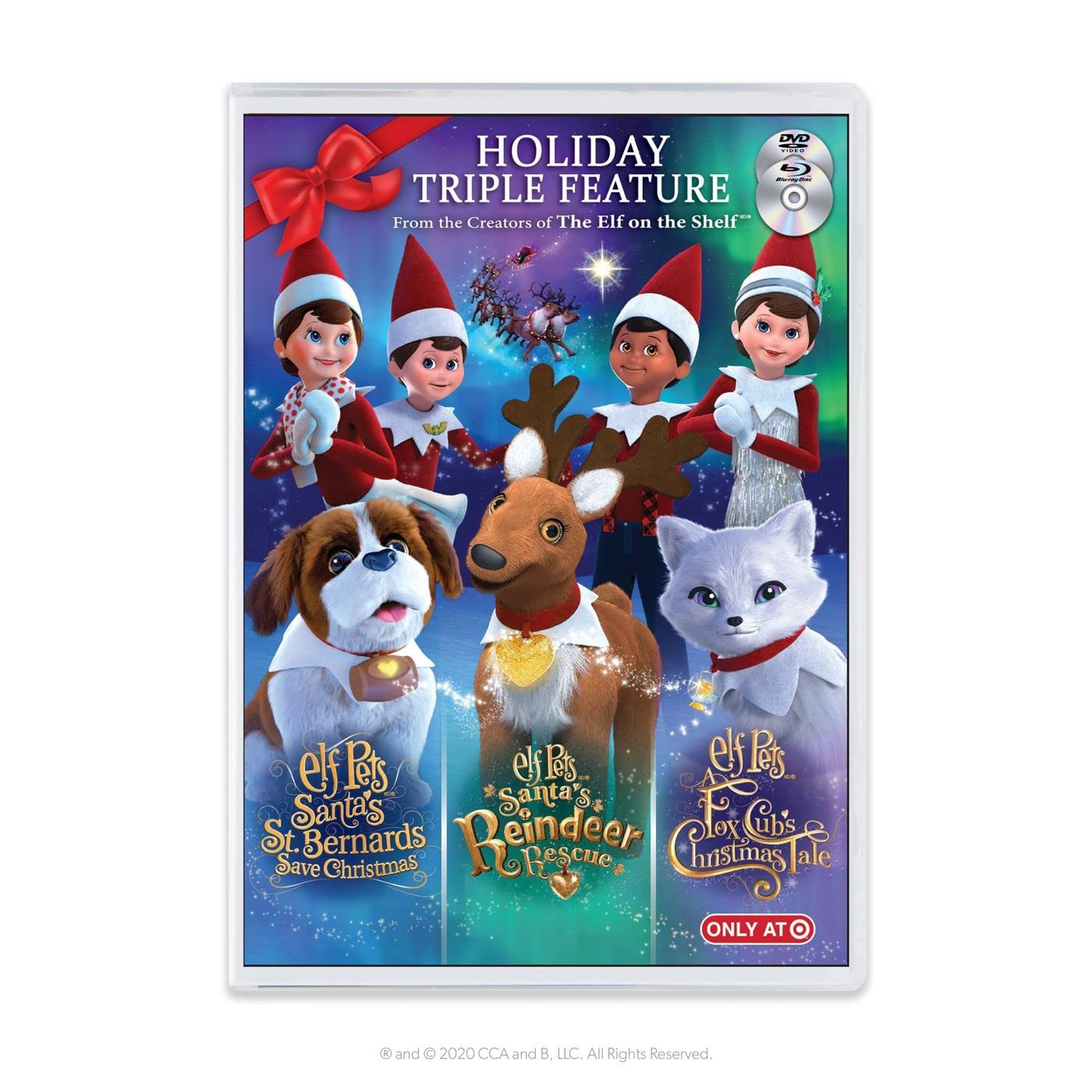 Elf on the Shelf Elf Pets: Holiday Triple Feature Blu Ray DVD Combo - 2531