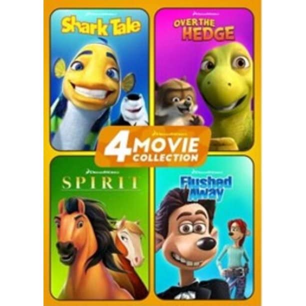 DreamWorks 4 Movie Collection: Shark Tale / Over The Hedge / Spirit / Flushed Away The Happy Book Stack
