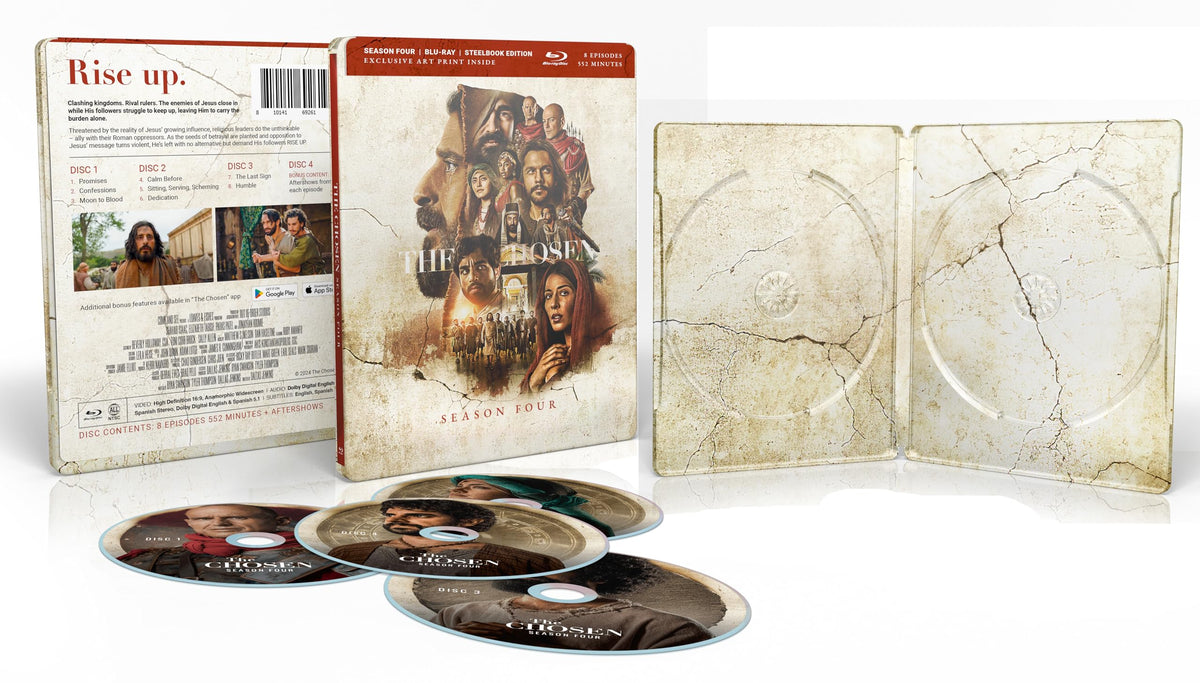 The Chosen Season 4 Blu-Ray SteelBook – Limited Edition Collector's Set | Premium Packaging, Exclusive Artwork, and Bonus Content The Happy Book Stack