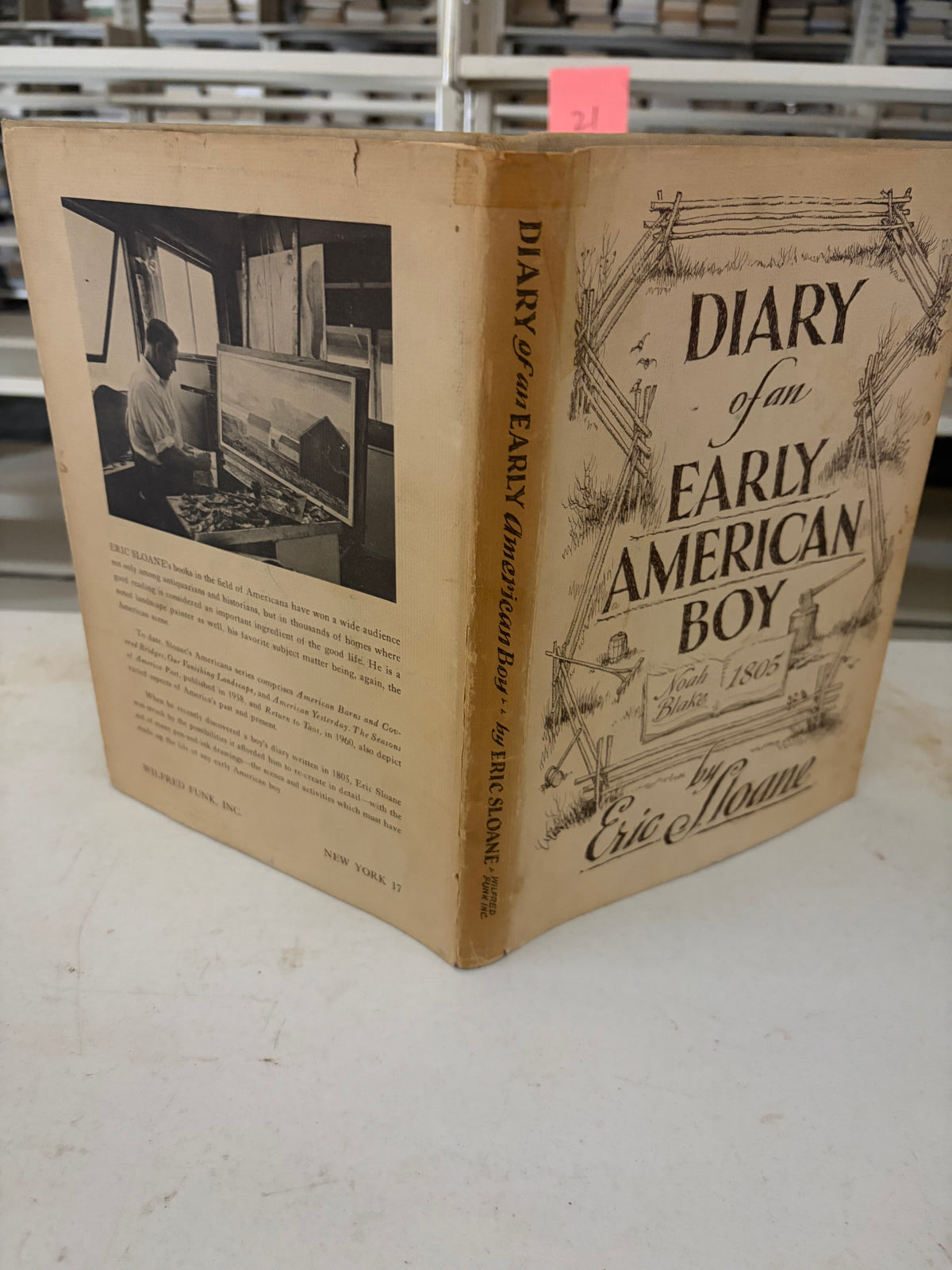 Diary of an Early American Boy by Eric Sloane – 1962 Wilfred Funk Hardcover with Dust Jacket Wilfred Funk, Inc.