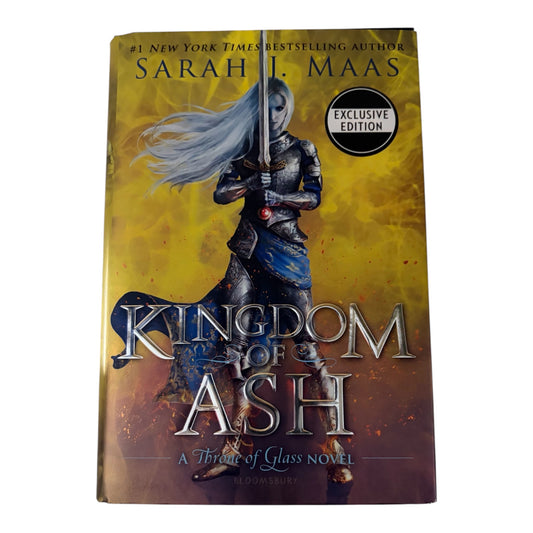 Kingdom of Ash by Sarah J. Maas – Exclusive Edition Hardcover with Illustrated Endpapers (Throne of Glass #7) Bloomsbury